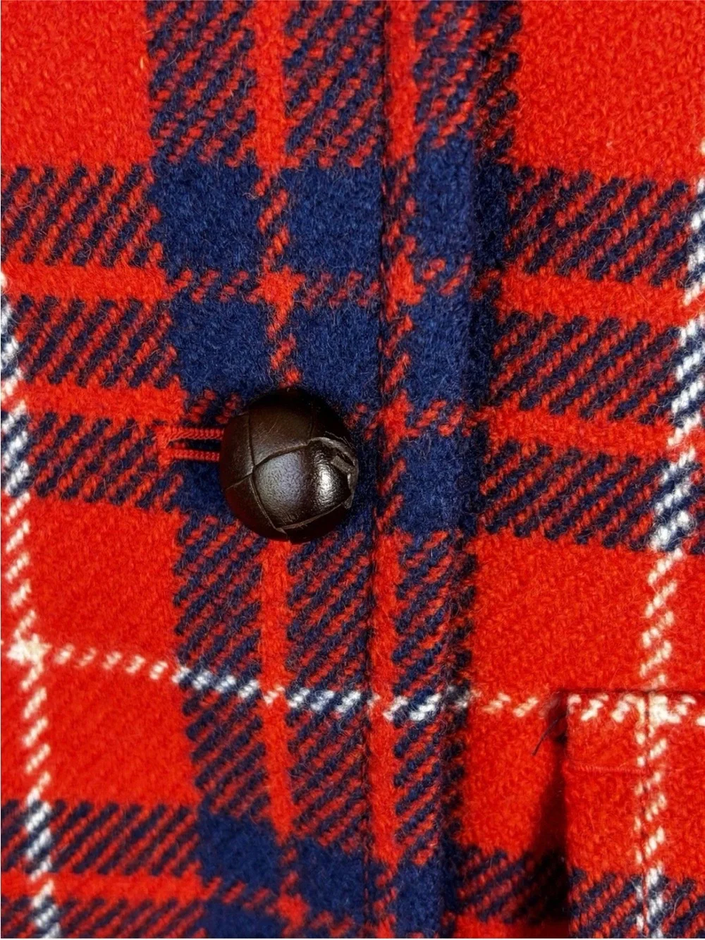 J. Crew Hamilton Plaid Peacoat Red Blue Size 4 / 100% Wool Preppy Jacket